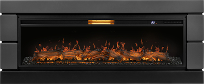 Линейный электрокамин Royal Thermo Aurora RTFP/P-AR60LS с порталом Firelight Moderno 60, графит