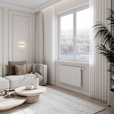 Биметаллический радиатор Royal Thermo Infinity 300 Bianco Traffico VR80 - 8 секц. фото #5