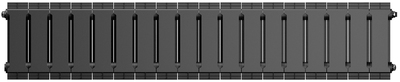 Биметаллический радиатор Royal Thermo PianoForte 200 /Noir Sable - 18 секц. фото #3
