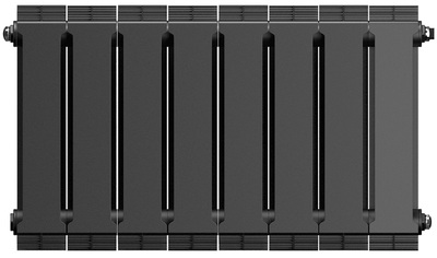 Биметаллический радиатор Royal Thermo PianoForte 300 Noir Sable - 8 секц. фото #3