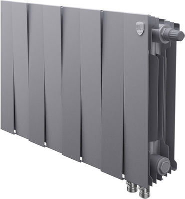 Биметаллический радиатор Royal Thermo PianoForte 300 /Silver Satin - 8 секц. VDR