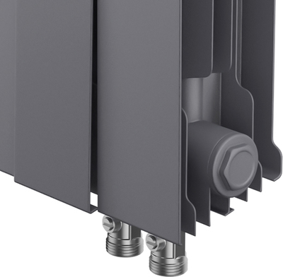 Биметаллический радиатор Royal Thermo PianoForte 200 Silver Satin VDR80 - 16 секц. фото #3