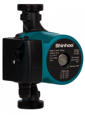 Насос для отопления SHINHOO BASIC S 25-6S 230V 180мм