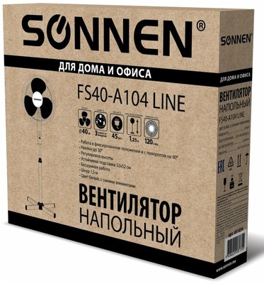 Напольный вентилятор  SONNEN FS40-A104 Line фото #13
