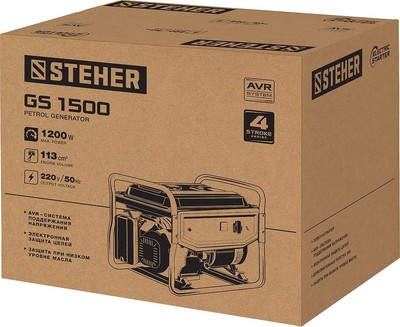 Бензиновый генератор STEHER GS-1500 фото #7