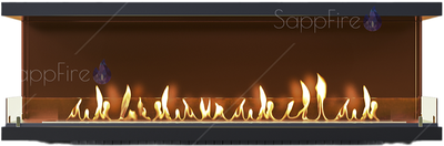 Настенный биокамин Sappfire торцевой очаг 1400