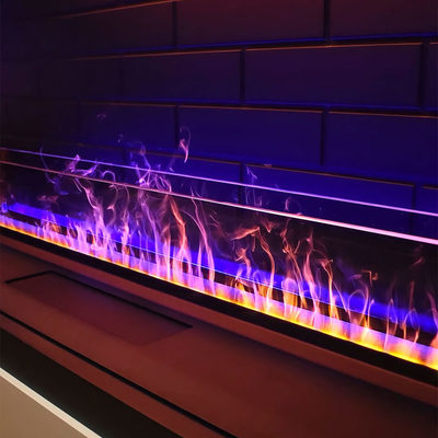 Встраиваемый очаг в модуль Schones Feuer 3D FireLine 2000 Pro + синий цвет фото #3