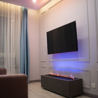 Встраиваемый очаг в модуль Schones Feuer 3D FireLine 2000 Pro + синий цвет фото #5