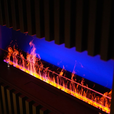 Встраиваемый очаг в модуль Schones Feuer 3D FireLine 3000 + синий цвет фото #4