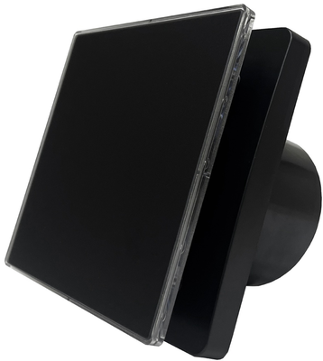 Вытяжка для ванной диаметр 100 мм Seicoi SNAD04-01B Matt black glass, T фото #2