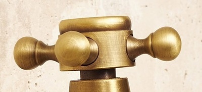 Золотисто-коричневый кран для бани и хамама Sheerdecor Zekla, Brass Antique фото #3