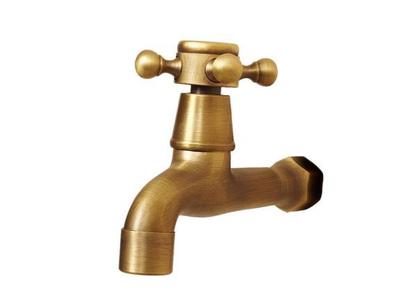 Золотисто-коричневый кран для бани и хамама Sheerdecor Zekla, Brass Antique