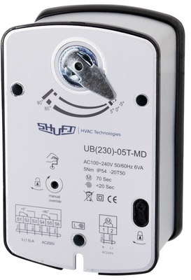 Электропривод с возвратной пружиной Shuft UB(230)-05T-MD
