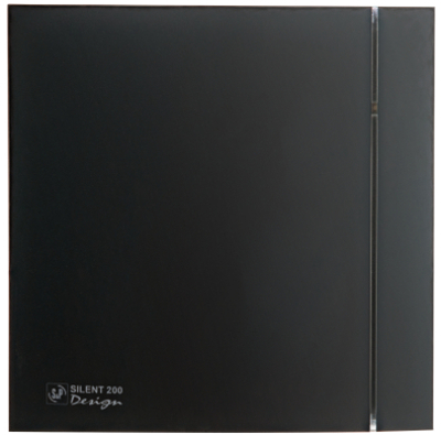 Вытяжка для ванной диаметр 120 мм Soler & Palau SILENT-200 CZ MATT BLACK DESIGN-4C (220-240V 50HZ) RE