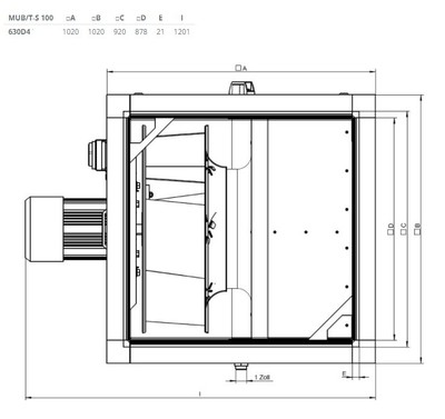 Жаростойкий кухонный вентилятор Systemair MUB/T-S 100 630D4 фото #2