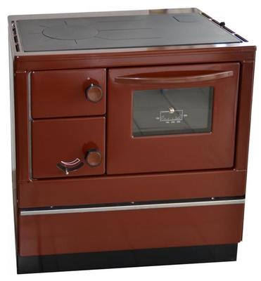 Дровяная печь THORMA OKONOM 85/FIKO DELUXE, левая, коричневая