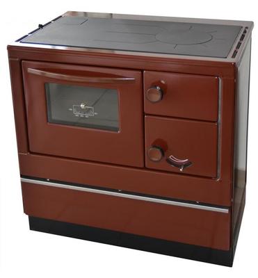 Дровяная печь THORMA OKONOM 85/FIKO DELUXE, правая, коричневая