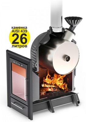 Дровяная печь TMF Чёрная жемчужина Люмина Плюс с чугунной каменкой фото #4