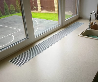 Внутрипольный конвектор длиной 30 см - 1 м Techno Power KVZ 300-85-1000 фото #10