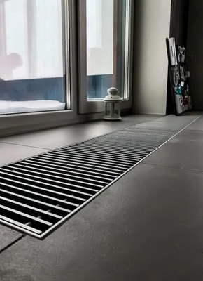 Внутрипольный конвектор длиной 30 см - 1 м Techno Usual KVZ 350-105-1000 фото #12