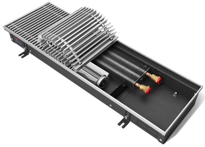 Внутрипольный конвектор длиной 1,1 м - 1,5 м Techno Vent KVZV 350-120-1200