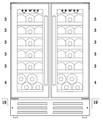 Встраиваемый винный шкаф 22-50 бутылок Temptech WP2DQ60DCS фото #7