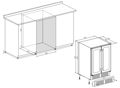 Встраиваемый винный шкаф 22-50 бутылок Temptech WP2DQ60DCS фото #6