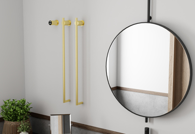 Электрический полотенцесушитель Terminus Рондо П2 350х760 Брашированное золото фото #6