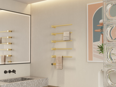 Электрический полотенцесушитель Terminus Аккорд П5 500х800 Брашированное золото фото #5