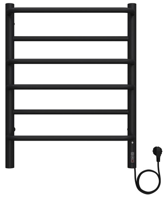 Электрический полотенцесушитель Terminus Евромикс П6 450х600 электро КС ЧЕРНЫЙ МУАР фото #2