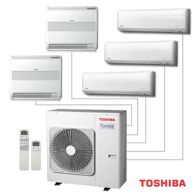 Внешний блок мульти сплит-системы на 5 комнат Toshiba RAS-5M34G3AVG-E фото #2