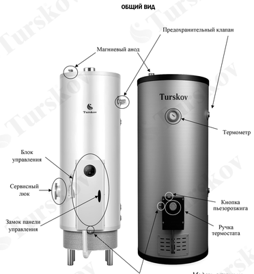 Газовый накопительный водонагреватель Turskov VIC200L-H фото #4