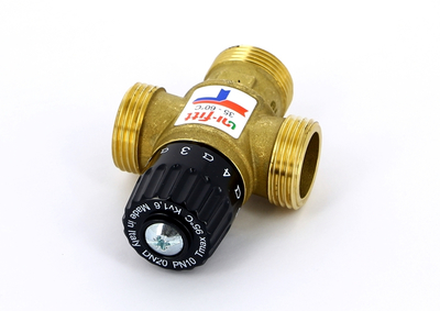 Смесительный клапан Uni-fitt Н 1 термосмесительный 35-60С, смешение боковое, латунный фото #5
