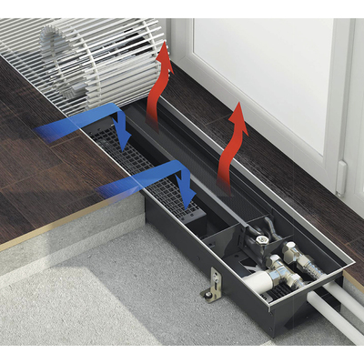 Внутрипольный конвектор длиной 2,1 м - 3 м Varmann Qtherm HK Mini 190x90x2400 фото #2