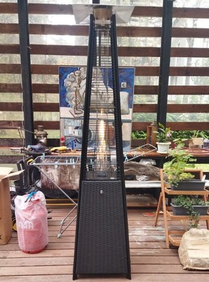 Газовый уличный обогреватель мощностью 13-14 кВт WWT 13I ROTANG Black mini фото #2