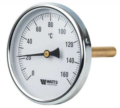 Термометр биметаллический с погружной гильзой Watts F+R801 (T) 100/100 (1/2