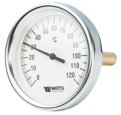 Термометр биметаллический с погружной гильзой Watts F+R801 (T) 100/50
