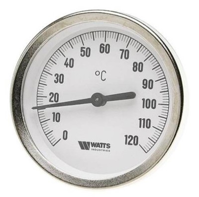 Термометр биметаллический с погружной гильзой Watts F+R801 (T) 100/50 резьба с самоуплотнением