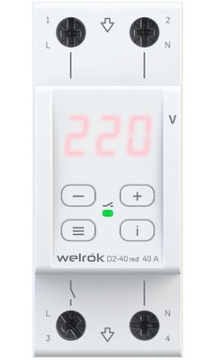 Реле напряжения Welrok D2-40 red