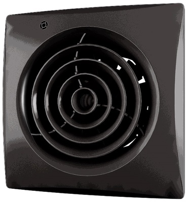 Вытяжка для ванной диаметр 100 мм Zernberg Izumrud 100 gloss black