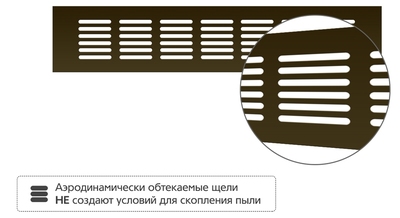 Металлическая решетка Благовест 60x300 мм бронза фото #2