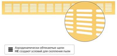 Металлическая решетка Благовест 60x500 мм золото фото #2