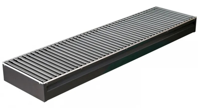 Внутрипольный конвектор длиной 2,1 м - 3 м КЗТО Бриз Нерж 300x100x2300 2то