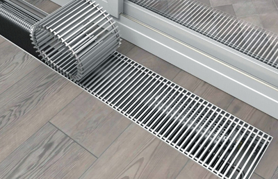 Внутрипольный конвектор длиной 1,1 м - 1,5 м КЗТО Бриз В 24V 260x120x1500 фото #5
