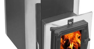 Дровяная печь Термофор Олимп 14-18 (чугунная дверца со стеклом+парогенератор) фото #2