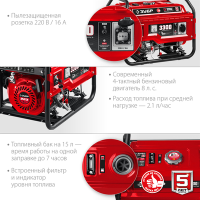 Бензиновый Зубр СБ-3300Е фото #9