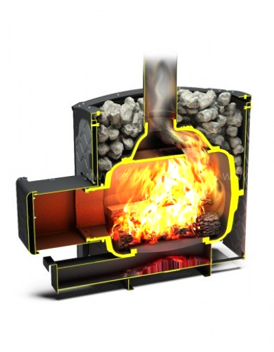 Дровяная печь 10 кВт Теплодар БЫЛИНА-12 Ч (1.1), цвет серый Теплодар БЫЛИНА-12 Ч (1.1) - фото 2