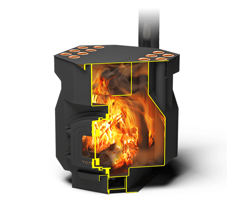 Дровяная печь Теплодар ТОП-ДРАЙВ-150, цвет черный - фото 2