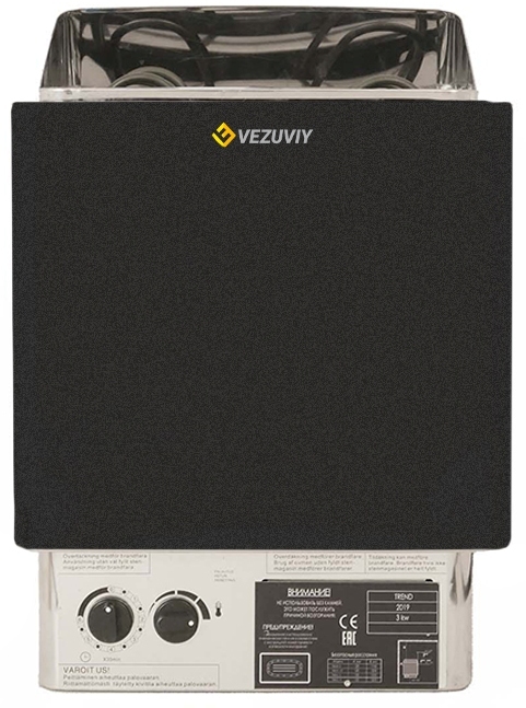 Электрическая печь 5 кВт Везувий полка в ванную комнату rgw mt 12b 49279912 04 черная